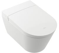 Villeroy & Boch Tivo inodoro con función de bidé suspendido sin reborde con descarga de remolino blanco V22EM101