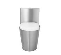 Inodoro comercial de acero inoxidable con tanque de agua, asiento de bidé de doble descarga de alta esodorante y diseño de una sola pieza que ahorra agua para una mayor higiene y