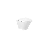 Inodoro compacto con salida horizontal y un diseño circular Rimless The Gap Round Roca - In-Wall Duplo WC / Asiento con tapa