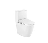 Inodoro compacto smart fabricado en porcelana de color blanco con función de lavabo y secado In Wash Ona Roca