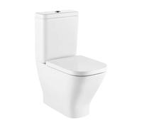 Inodoro Completo Compacto Rimless 36.5 cm Salida Dual The Gap Square Roca - Asiento con tapa / Lateral
