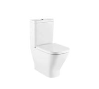 Inodoro completo compacto salida dual altura confort de 36,5 cm con tecnología de limpieza Rimless The Gap Square Roca - Asiento con tapa con amortiguador / Inferior