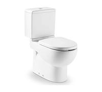 Inodoro Completo para Personas con Movilidad Reducida Salida Dual Meridian Blanco Roca - Con asiento con aberura sin tapa