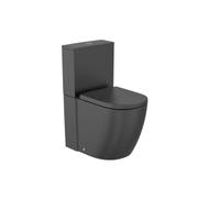 Inodoro Completo salida dual Roca Meridian con Tapa SoftClose Pack Tanque Bajo Rimless Vortex Negro Mate - Negro mate
