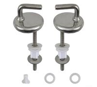 Inodoro de 2 piezas para montaje de bisagra de asiento, cuerpo de acero inoxidable, componentes de plástico para movimiento suave y silencioso de la tapa