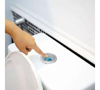 Inodoro de ahorro de agua para cisterna con doble botón pulsador, paquete de 2 botones ABS con sellado fiable (2 piezas redondas)