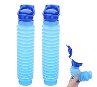 Inodoro de bolsillo para hombre, orinal de emergencia al aire libre, orinal portátil retráctil, unisex, portátil, portátil, orina, orina, botella para acampar, viajes, atasco y cola (2 unidades)