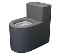 Inodoro de cerámica sin tapa Inodoro cómodo con asiento acolchado y descarga, ideal para residencias, escuelas y familias