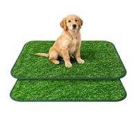 Inodoro de césped artificial para perros, balcón, 2 unidades, reemplazo de césped, alfombrilla de lluvia para cachorros, almohadillas reutilizables de entrenamiento para perros pequeños, grandes y