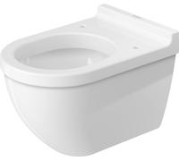 Inodoro de descarga vertical de pared Duravit WC Starck 3 540mm, fijación oculta, blanco, 22250900001, Color: Blanco con Wondergliss