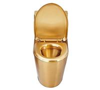 Inodoro de doble descarga de acero inoxidable 304, inodoro de una pieza de ahorro de agua de alta on asiento de cierre suave para una experiencia de baño cómoda