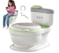 Inodoro de entrenamiento para niños, orinal de entrenamiento para niños, inodoro realista antisalpicaduras para niños, herramienta de entrenamiento para ir al baño con botón sí