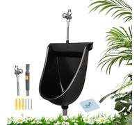 Inodoro de orinal para hombre, inodoro masculino montado en la pared con descarga de agua, orinal montado en la pared, para el hogar, dormitorio, jardín, caravana, apartamento, papá, novio, abuelo