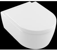 Villeroy & Boch Avento WC de pared, con asiento WC, Combi-Pack, DirectFlush (sin borde), colgado en la pared, 5656HR01, Color: Blanco