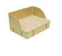 Inodoro de plástico para conejo con chasis elevado, estructura de red inferior estrecha, sistema de limpieza conveniente, guía de entrenamiento científico, detalles humanizados para jaulas