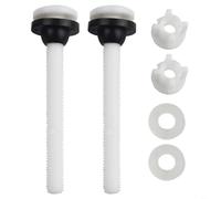 Inodoro de plástico para kit de montaje con 2 pernos, tuercas y arandelas para accesorio estándar de inodoro residencial