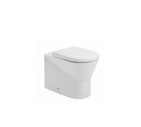 Inodoro de suelo a pared cisterna alta empotrada salida dual color blanco de Unisan