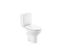 Inodoro de Tanque Bajo con Tecnología Rimless y Salida Horizontal Victoria Blanco Roca - Lateral / Asiento y tapa lacados de caída amortiguada