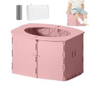 Inodoro de viaje para niños | Orinal de entrenamiento de viaje | Cubo plegable reutilizable para exteriores, hogar, baño, hotel, diario, carretera, viajes, tienda de campaña, camping, avión
