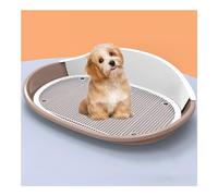 Inodoro Desmontable para Perros Orinal Portátil para Perros con Valla Superior para Orina a Prueba de Salpicaduras con Poste Guía Fácil de Limpiar para Perros Pequeños Y Medianos Bandeja de Adiestrami
