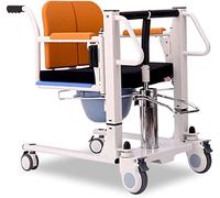 Inodoro Elevador portátil Elevador hidráulico para pacientes Wheelchir para el hogar, Elevador manual para silla de ruedas portátil con asiento dividido, Portátil al lado del Inodoro con ele