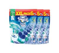 Inodoro Fresh Kraft Activo Bluuspüler Ocean Fresh 3 x (6 x 50 g), limpiador de inodoro con innovadora fórmula antiolor, piedras aromáticas para frescura extra y una limpieza visible, 3 unidades