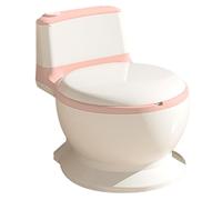 Inodoro infantil, bote de aprendizaje de la limpieza, inodoro para bebé con ruido de caza, con sonido real y pilas incluidas, elevador de inodoro infantil, 1 - 4 años, 50 kg, rosa - 1 pieza