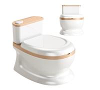 Inodoro Infantil Con Botón De Descarga Realista | Silla de Aprendizaje para el Baño Infantil Para Salón, Baño, Cuarto de Juegos, Guardería, Niños y Niñas en