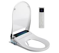 Inodoro Inteligente con Bidé, Asiento de Inodoro Japonés con Tapa Automática, Lavado y Secado con Agua Caliente, Bidé Electrónico con Luz Nocturna, Smart Toilet Seat Tapa de WC con Mando a Distancia