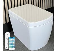 Inodoro Inteligente de Estilo Japonés Okinawa | Limpieza con chorro de agua | Secado aire caliente | Mando a distancia y app | Descarga automática | Asiento calefactable.