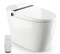 Inodoro Inteligente Estilo Japonés | 680x390x490 mm | WC con Bidet Integrado, Asiento Calefactable, Agua Caliente y Secado, Sensor, Control Remoto y Tapa Automática, Sin Depósito (Blanco | 1C)