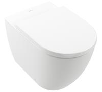 Inodoro lavable Subway 3.0 de Villeroy & Boch, de pie, Ovale, sin borde, TwistFlush, 370x595x400mm, 4671T0T2, Color: Blanco Alpine AntiBac Ceramic Plus