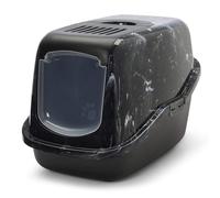 Inodoro moderno para gatos Nestor negro mármol 56 x 39 x 38,5 cm