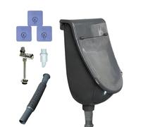 Inodoro para exteriores, inodoro portátil montado en la pared con cubierta para camping, construcción, gimnasio, hogar, garaje, caravana y jardín, solución de saneamiento ideal para todas las