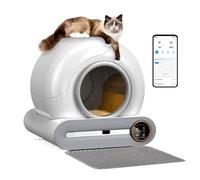 Inodoro para Gatos con Autolimpieza 65 L + 9 L De Gran Capacidad, Control De App, Desodorante IóNico Arenero De Gato Inteligente, Arenero Gato Autolimpiante para Varios Gatos