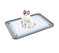 Inodoro para perro de silicona, diseño ampliado y elevado con enganche para pañales, alfombra de educación lavable impermeable para gatos | Protector de guía antideslizante antifugas, M: 62 x 42 cm L