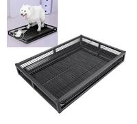 Inodoro para Perros Bandeja Entrenamiento Mascotas Hierro Soporte Almohadillas Orinar Cachorros Bandeja Almohadillas Malla Metálica Inodoro Perros Entrenador IR Al Baño Caja