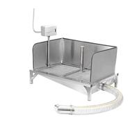 Inodoro para perros con sistema de descarga automática, bandeja para orinal de mascotas de acero inoxidable con columna de orinal para uso en interiores y exteriores, 60 x 42 cm