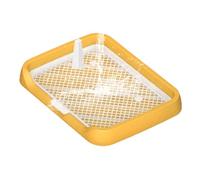 Inodoro para perros de interior - bandeja de maceta con rejillas de malla, fácil de limpiar el soporte para la almohadilla del pee del PEE extraíble | Largo duradero en uso sencillo suministro de
