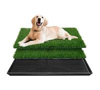 Inodoro para perros, diseño de hierba de 3 capas, soporta pesos de hasta 15 kg, inodoro para perros para fortalecer hábitos positivos de orinal en perros de 16 x 20 pulgadas