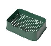 Inodoro para Perros, Elegante Orinal De Interior para Cachorros, Bandeja De Entrenamiento con Pala Y Rejilla, Protege El Suelo, Inodoro De Entrenamiento(Green)