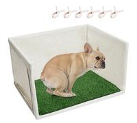 Inodoro para perros, impermeable con paredes altas, inodoro para perros con superficie de acogida, para cachorros pequeños, medianos y grandes, hogar, balcón, viajes al aire libre