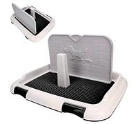 Inodoro para Perros, Inodoro para Entrenamiento de Cachorros en Interiores, Entrenador para Orinal para Perros con Pared Simulada para Perros Machos, Bandeja para Orinal Programada para Perros(Negro)