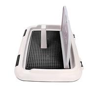 Inodoro para Perros Pequeño Orinal Cachorro Almohadilla Negra, Inodoro para Perros con 1 Pared