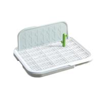 Inodoro para Perros Portátil Paneles de Pared Elevada Poste Guía Extraíble Orinal para Perros Fácil de Limpiar Bandejas de Adiestramiento para Perros de Interior Y Exterior Inodoro para Manchas Adecua
