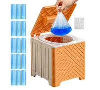 Inodoro portátil camping | Maceta de dormitorio camping - Tanque de residuos antideslizante plegable con cojín de PVC para astilleros alejados al aire libre Camping-Car