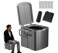 Inodoro portátil, inodoro portátil ergonómico para camping | asiento compacto robusto para entrenamiento para niños adultos coche playa senderismo viajes