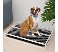 Inodoro portátil para entrenamiento de perros en interiores, bandeja de entrenamiento para cachorros, fácil de limpiar, diseño antideslizante, ideal para uso doméstico y exterior