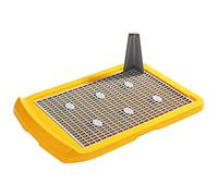 Inodoro portátil para mascotas, bandeja de entrenamiento para perros con poste de orina para cachorros y perros pequeños, bandeja para orinal, inodoro para perros grandes, medianos y pequeños, color