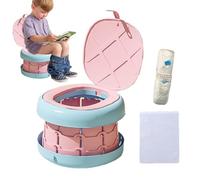 Inodoro portátil para niños, inodoro de viaje para niños, inodoro de entrenamiento de orinal | Función de limpieza rápida, orinal plegable de viaje para entrenamiento de orinal, protector de